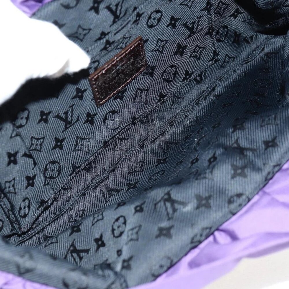 LOUIS VUITTON Monogram Satin Pochette Devi MM Bag Purple - Picture 10 of 15